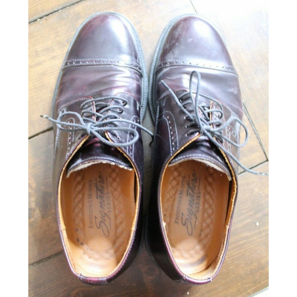 Johnston Murphy Signature Series Burgundy Leather Brogue Shoes Size 8.5 main image 4